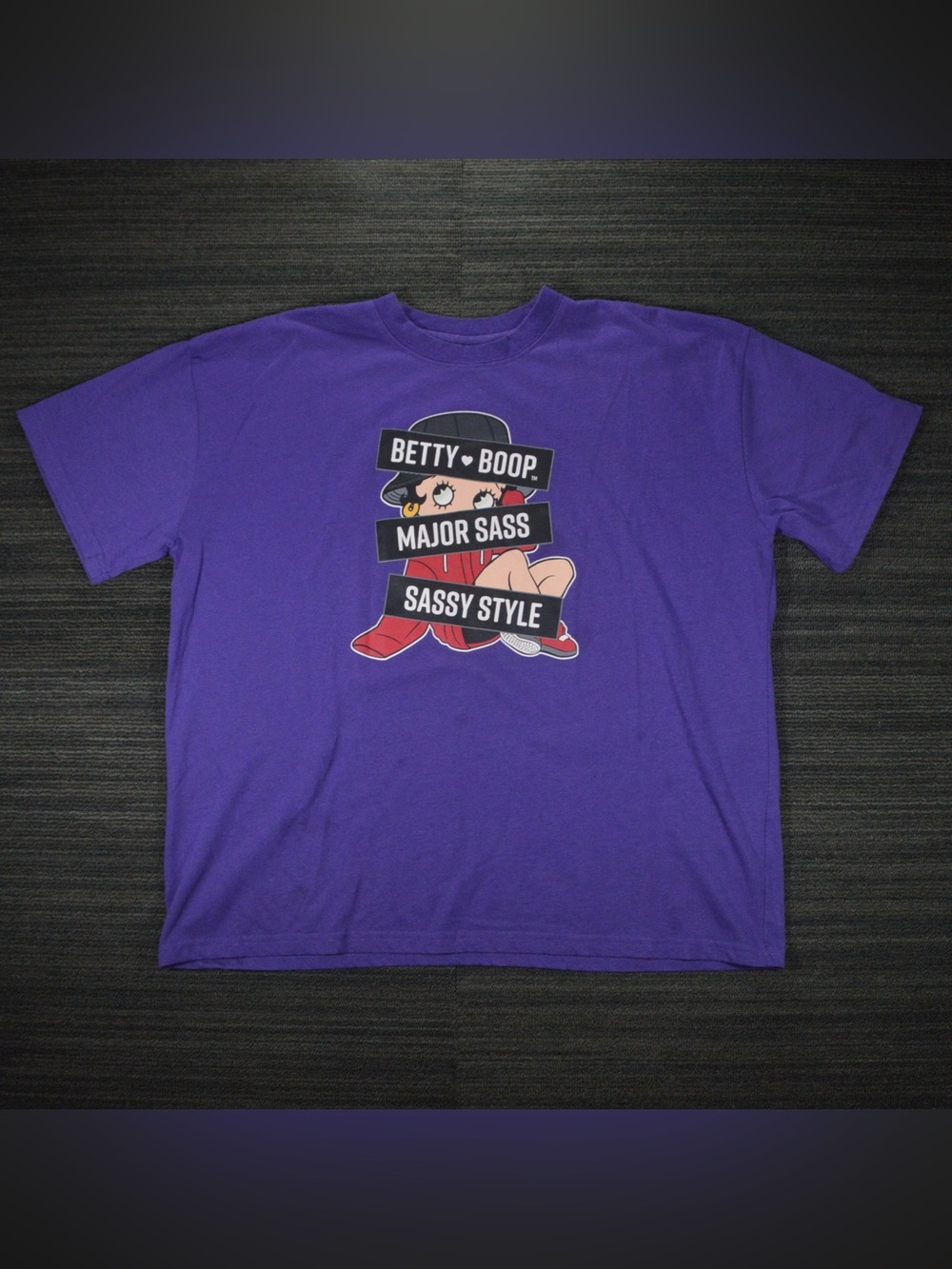90's Japan Strange Heaven x Betty Boop Purple Graphic Tee 3L US L/XL